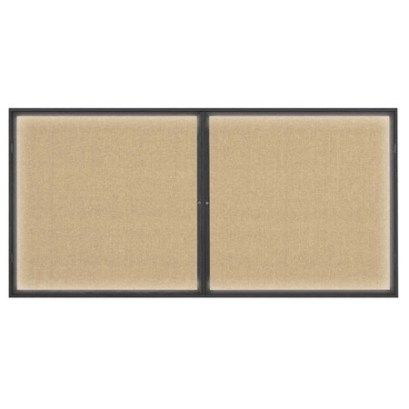 United Visual Products Open Faced Traditional Corkboard, 12x36" UV639A-BRONZE-AMETHY